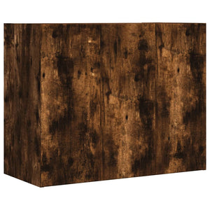 vidaXL Wall Cabinet Smoked Oak 75x35x60 cm Engineered Wood