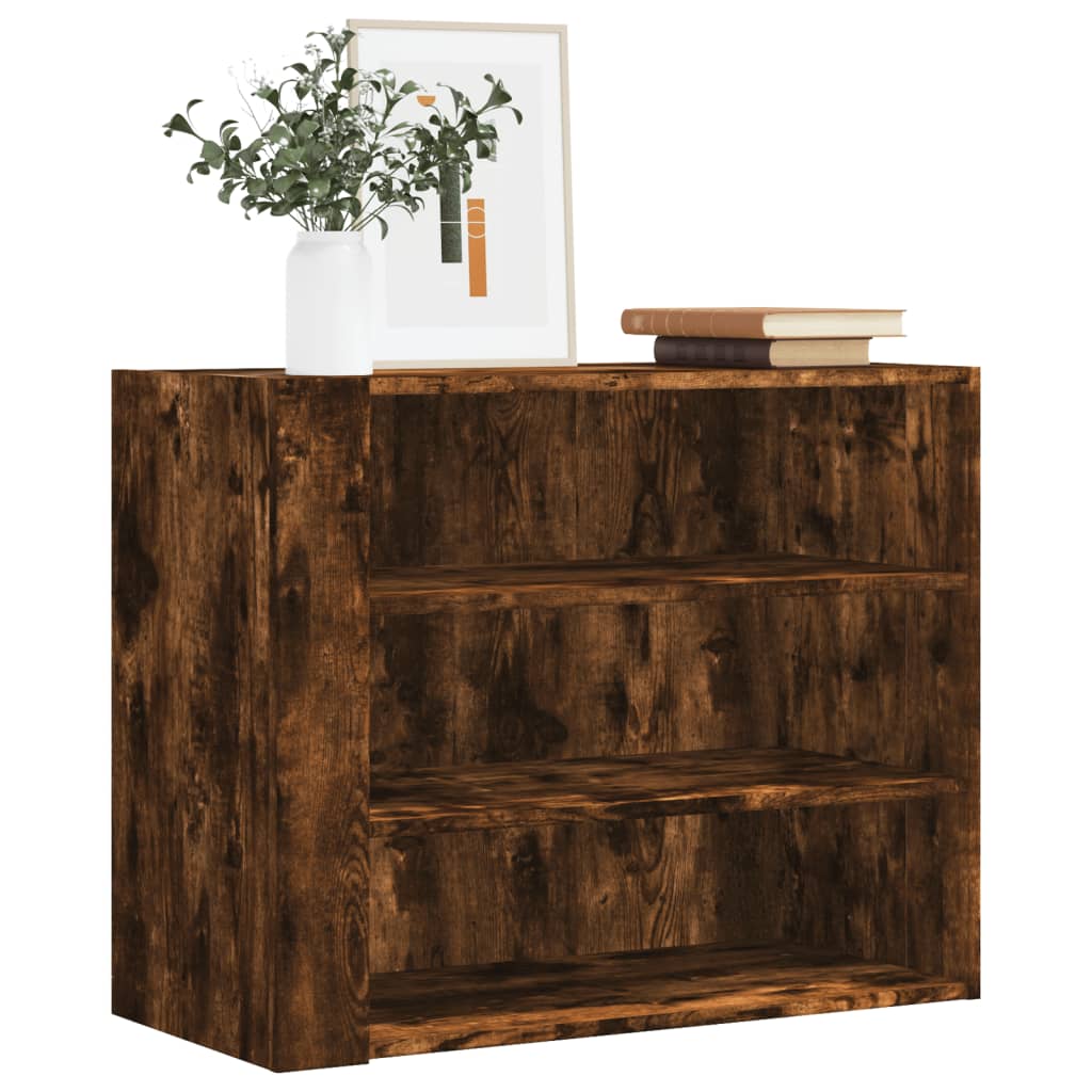 vidaXL Wall Cabinet Smoked Oak 75x35x60 cm Engineered Wood