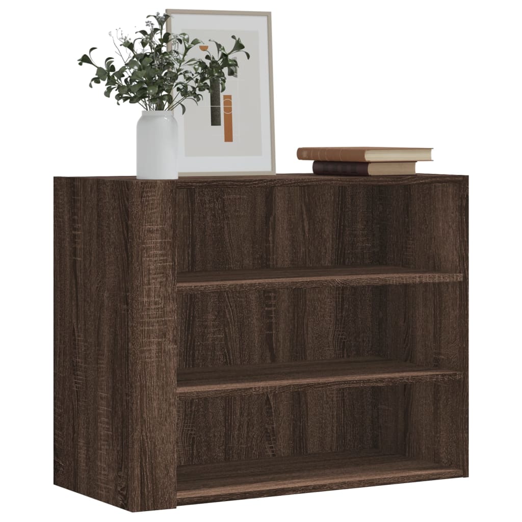 vidaXL Wall Cabinet Brown Oak 75x35x60 cm Engineered Wood