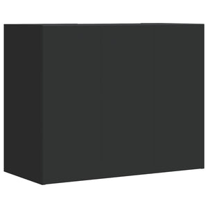 vidaXL Wall Cabinet Black 75x35x60 cm Engineered Wood