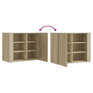 vidaXL Wall Cabinet Sonoma Oak 75x35x60 cm Engineered Wood