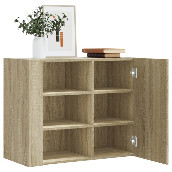 vidaXL Wall Cabinet Sonoma Oak 75x35x60 cm Engineered Wood