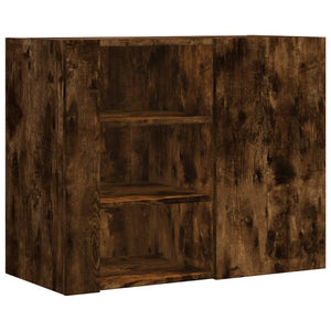 vidaXL Wall Cabinet Smoked Oak 75x35x60 cm Engineered Wood