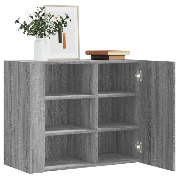 vidaXL Wall Cabinet Grey Sonoma 75x35x60 cm Engineered Wood