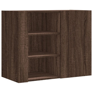 vidaXL Wall Cabinet Brown Oak 75x35x60 cm Engineered Wood