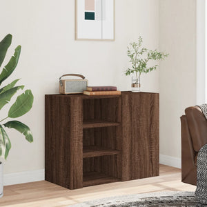 vidaXL Wall Cabinet Brown Oak 75x35x60 cm Engineered Wood