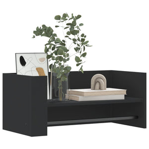 vidaXL Wall Shelf Black 70.5x35x30.5 cm Engineered Wood