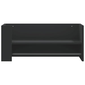 vidaXL Wall Shelf Black 70.5x35x30.5 cm Engineered Wood