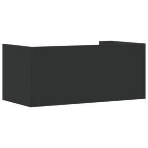 vidaXL Wall Shelf Black 70.5x35x30.5 cm Engineered Wood