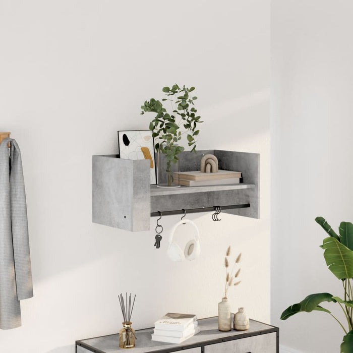 vidaXL Wall Shelf Concrete Grey 70.5x35x30.5 cm Engineered Wood