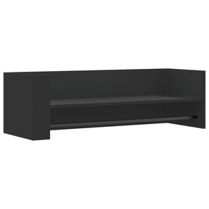 vidaXL Wall Shelf Black 100x35x30.5 cm Engineered Wood