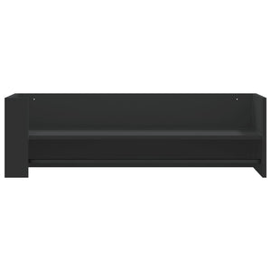 vidaXL Wall Shelf Black 100x35x30.5 cm Engineered Wood