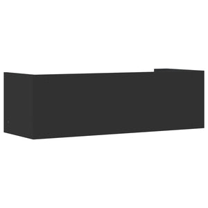 vidaXL Wall Shelf Black 100x35x30.5 cm Engineered Wood