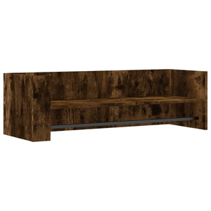 vidaXL Wall Shelf Smoked Oak 100x35x30.5 cm Engineered Wood