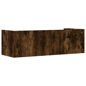 vidaXL Wall Shelf Smoked Oak 100x35x30.5 cm Engineered Wood