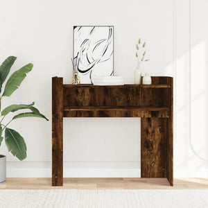 vidaXL Console Table Smoked Oak 100x35x90 cm Engineered Wood