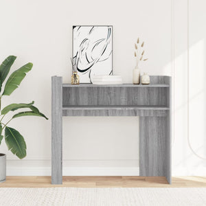 vidaXL Console Table Grey Sonoma 100x35x90 cm Engineered Wood