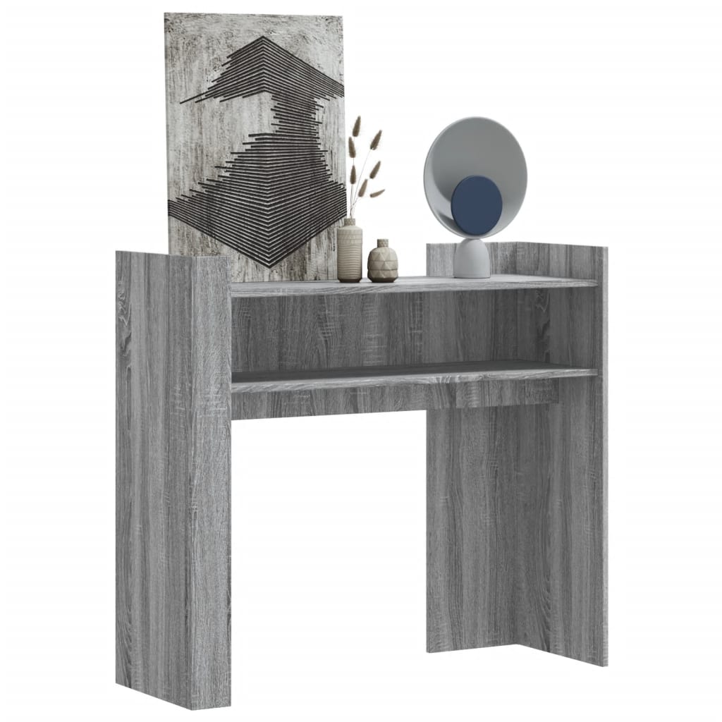 vidaXL Console Table Grey Sonoma 100x35x90 cm Engineered Wood