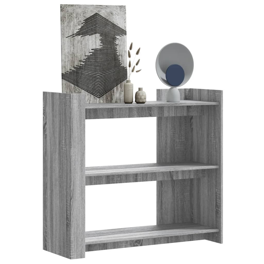 vidaXL Console Table Grey Sonoma 100x35x90 cm Engineered Wood