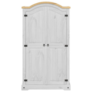 vidaXL Wardrobe Corona White 102x52x186 cm Solid Wood Pine