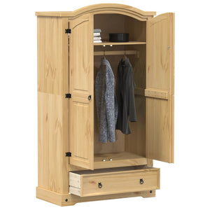 vidaXL Wardrobe Corona 102x52x186 cm Solid Wood Pine