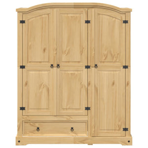 vidaXL Wardrobe Corona 151.5x52x186 cm Solid Wood Pine