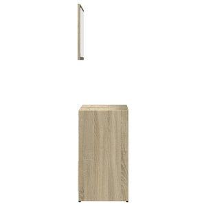 vidaXL Bathroom Furniture Set Sonoma Oak Engineered Wood