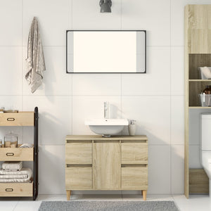 vidaXL Sink Cabinet Sonoma Oak 80x33x60 cm Engineered Wood