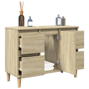 vidaXL Sink Cabinet Sonoma Oak 80x33x60 cm Engineered Wood