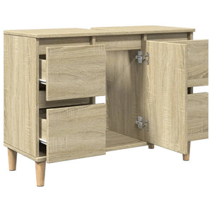 vidaXL Sink Cabinet Sonoma Oak 80x33x60 cm Engineered Wood