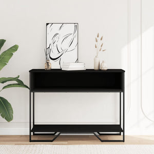 vidaXL Console Table Black 100x35x74.5 cm Engineered Wood