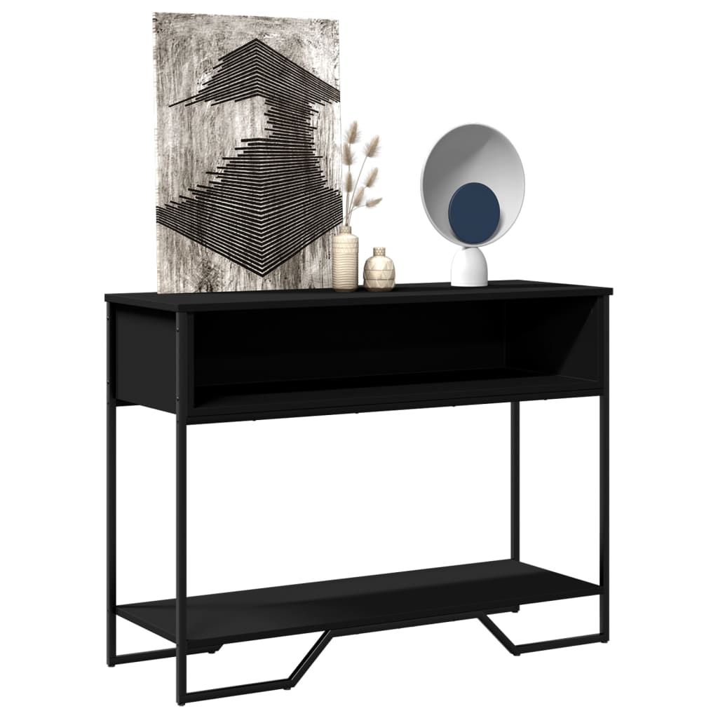 vidaXL Console Table Black 100x35x74.5 cm Engineered Wood