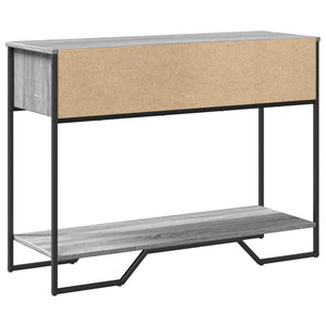 vidaXL Console Table Grey Sonoma 100x35x74.5 cm Engineered Wood