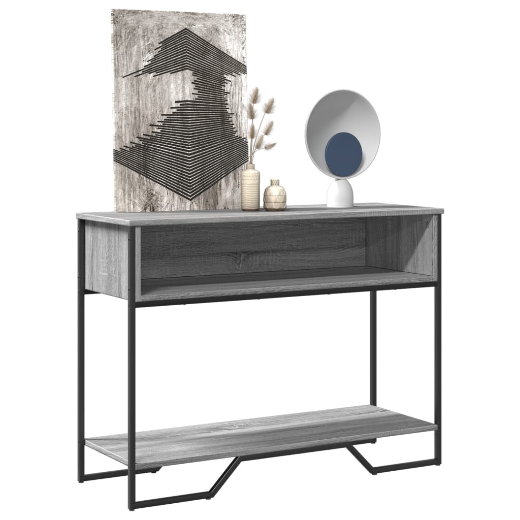 vidaXL Console Table Grey Sonoma 100x35x74.5 cm Engineered Wood