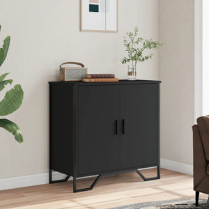 vidaXL Sideboard Black 78x35.5x74.5 cm Engineered Wood