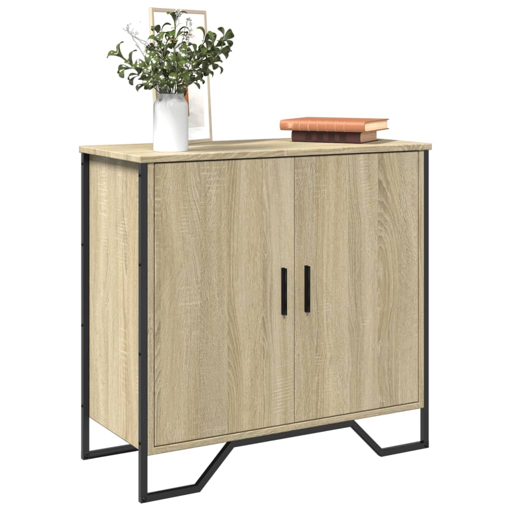 vidaXL Sideboard Sonoma Oak 78x35.5x74.5 cm Engineered Wood