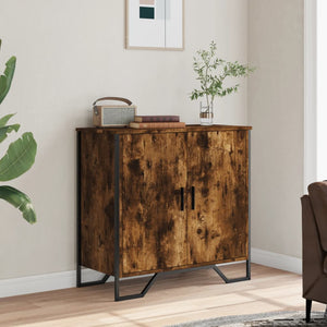 vidaXL Sideboard Smoked Oak 78x35.5x74.5 cm Engineered Wood