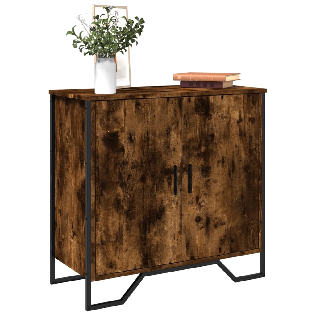 vidaXL Sideboard Smoked Oak 78x35.5x74.5 cm Engineered Wood