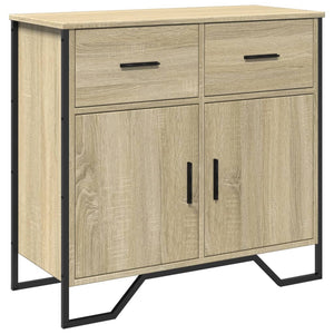 vidaXL Sideboard Sonoma Oak 79.5x35.5x74.5 cm Engineered Wood