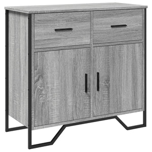 vidaXL Sideboard Grey Sonoma 79.5x35.5x74.5 cm Engineered Wood