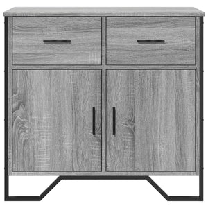 vidaXL Sideboard Grey Sonoma 79.5x35.5x74.5 cm Engineered Wood