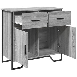 vidaXL Sideboard Grey Sonoma 79.5x35.5x74.5 cm Engineered Wood