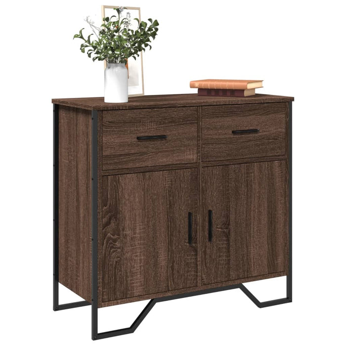 vidaXL Sideboard Brown Oak 79.5x35.5x74.5 cm Engineered Wood