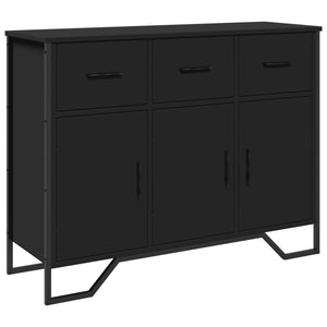 vidaXL Sideboard Black 97x32.5x74.5 cm Engineered Wood