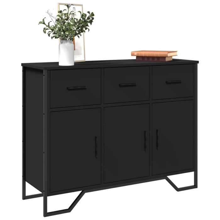 vidaXL Sideboard Black 97x32.5x74.5 cm Engineered Wood