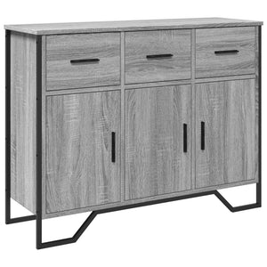 vidaXL Sideboard Grey Sonoma 97x32.5x74.5 cm Engineered Wood