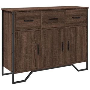 vidaXL Sideboard Brown Oak 97x32.5x74.5 cm Engineered Wood