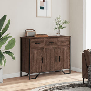 vidaXL Sideboard Brown Oak 97x32.5x74.5 cm Engineered Wood