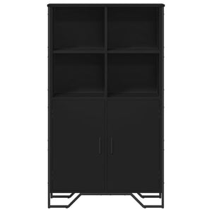 vidaXL Highboard Black 79.5x35.5x137.5 cm Engineered wood