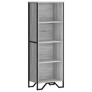 vidaXL Bookcase Grey Sonoma 50x31x137.5 cm Engineered Wood